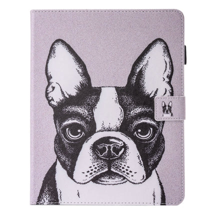 For iPad mini 4 / 3 / 2 / 1 Painting Bulldog Pattern Horizontal Flip Leather Case with Holder & Wallet & Card Slots & Pen Slot-garmade.com