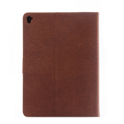For iPad Pro 9.7inch Pressed Flowers Butterfly Pattern Horizontal Flip PU Leather Case with Magnetic Buckle & Holder & Card Slots & Wallet(Brown)-garmade.com