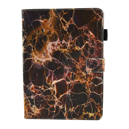 For iPad mini 4 / mini 3 / mini 2 / mini Universal Black and Gold Marble Pattern Horizontal Flip Leather Protective Case with Holder & Card Slots & Sleep-garmade.com