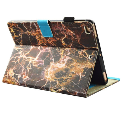 For iPad mini 4 / mini 3 / mini 2 / mini Universal Black and Gold Marble Pattern Horizontal Flip Leather Protective Case with Holder & Card Slots & Sleep-garmade.com