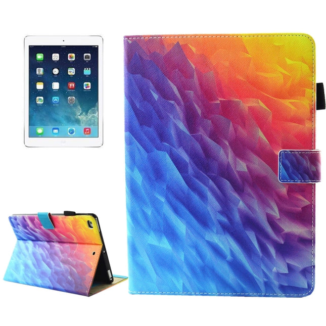 For iPad mini 4 / mini 3 / mini 2 / mini Universal Colorful Polygons Pattern Horizontal Flip Leather Protective Case with Holder & Card Slots & Sleep-garmade.com