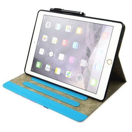 For iPad mini 4 / mini 3 / mini 2 / mini Universal Colorful Polygons Pattern Horizontal Flip Leather Protective Case with Holder & Card Slots & Sleep-garmade.com