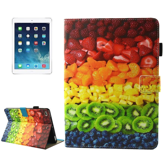 For iPad mini 4 / mini 3 / mini 2 / mini Universal Fruit Assorted Patterns Horizontal Flip Leather Protective Case with Holder & Card Slots & Sleep-garmade.com