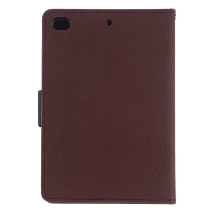 GOOSPERY FANCY DIARY Horizontal Flip Leather Case for iPad Mini (2019), with Holder & Card Slots & Wallet (Brown)-garmade.com