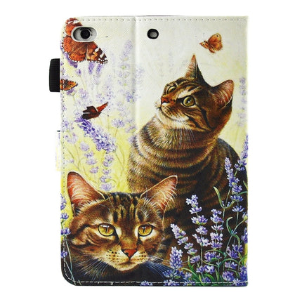 For iPad mini 4 / 3 / 2 / 1 Cats and Butterflies Pattern Horizontal Flip Leather Case with Holder & Wallet & Card Slots & Sleep / Wake-up Function & Pen Slot-garmade.com