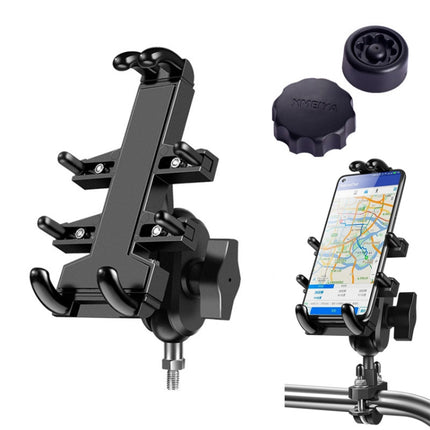 M8 Bolt Ball-Head Motorcycle Multi-function Eight-jaw Aluminum Phone Navigation Bracket with Anti-theft Knobs-garmade.com
