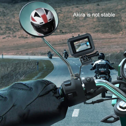 RUIGPRO Motorcycle Handlebar Alloy Phone Bracket for GoPro HERO9 Black / HERO8 Black /7 /6 /5, Insta360 One R, DJI Osmo Action, Xiaoyi Sport Cameras(Black)-garmade.com