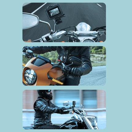 RUIGPRO Motorcycle Handlebar Alloy Phone Bracket for GoPro/ Insta360/DJI OSMO Sport Camera(Black)-garmade.com