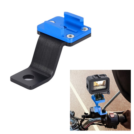 RUIGPRO Motorcycle Handlebar Alloy Phone Bracket for GoPro/ Insta360/DJI OSMO Sport Camera(Blue)-garmade.com