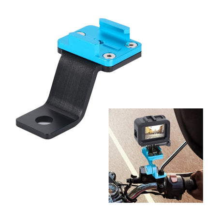RUIGPRO Motorcycle Handlebar Alloy Phone Bracket for GoPro/ Insta360/DJI OSMO Sport Camera(Cyan)-garmade.com