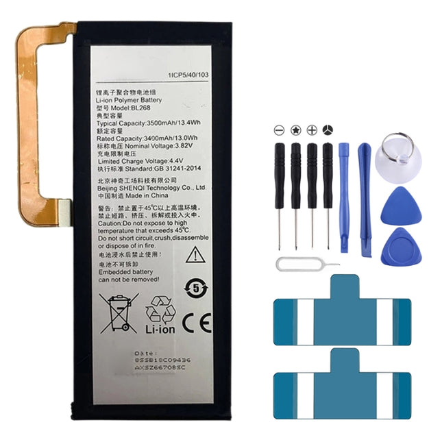 3500mAh BL268 for Lenovo ZUK Z2 Li-Polymer Battery-garmade.com