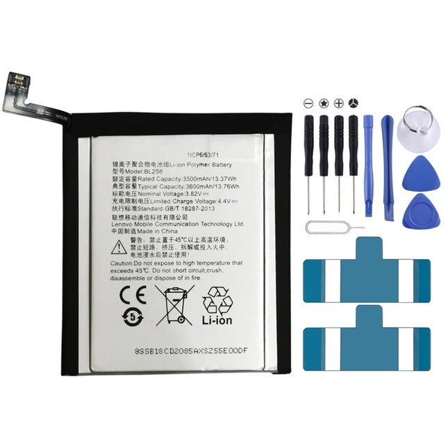 3500mAh BL258 for Lenovo Vibe X3 Li-Polymer Battery-garmade.com