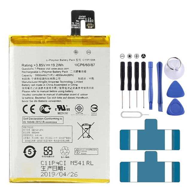 5000mAh C11P1508 for Asus Zenfone MAX ZC550KL Li-Polymer Battery-garmade.com