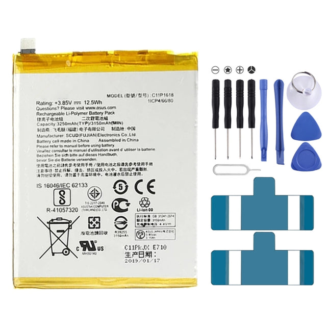 3250mAh C11P1618 Li-Polymer Battery for Asus ZenFone 4 ZE554KL / Zenfone 5 Lite ZC600KL-garmade.com