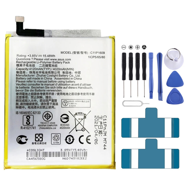 4020mAh C11P1609 Li-Polymer Battery for Asus Zenfone 3 Max ZC553KL-garmade.com