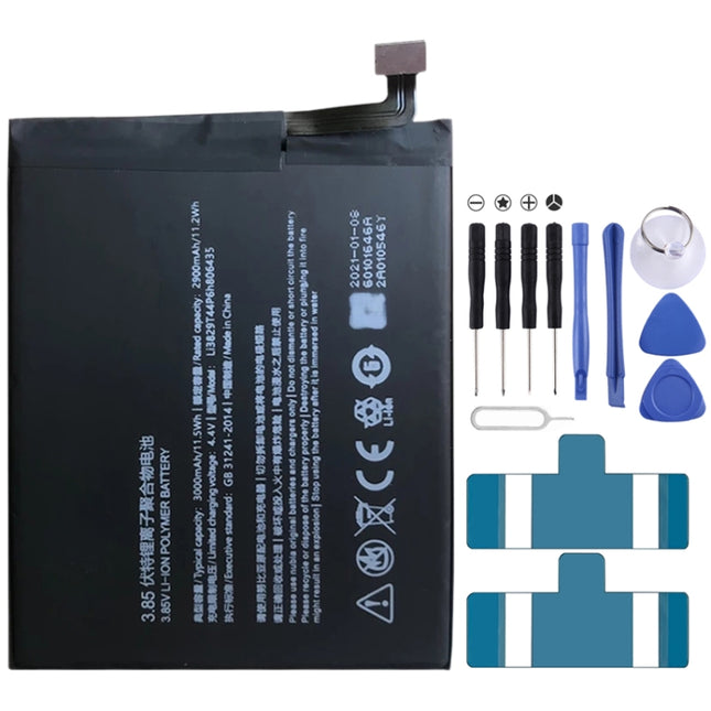 3000mAh Li3829T44P6h806435 Li-Polymer Battery for ZTE Nubia Z11 / Nubia M2 Lite-garmade.com