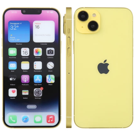 For iPhone 14 Color Screen Non-Working Fake Dummy Display Model(Yellow)-garmade.com