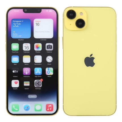 For iPhone 14 Color Screen Non-Working Fake Dummy Display Model(Yellow)-garmade.com