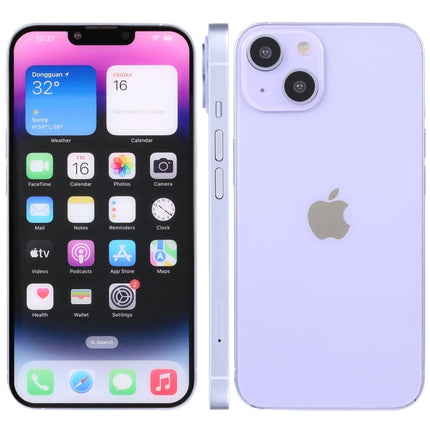 For iPhone 14 Plus Color Screen Non-Working Fake Dummy Display Model (Purple)-garmade.com