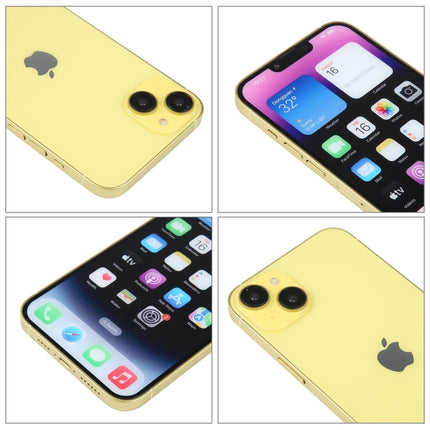 For iPhone 14 Plus Color Screen Non-Working Fake Dummy Display Model (Yellow)-garmade.com