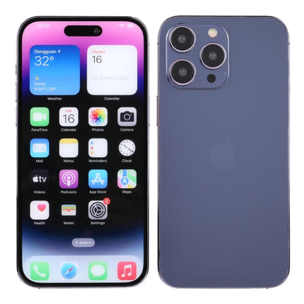 For iPhone 14 Pro Color Screen Non-Working Fake Dummy Display Model (Deep Purple)-garmade.com