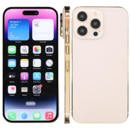 For iPhone 14 Pro Color Screen Non-Working Fake Dummy Display Model (Gold)-garmade.com