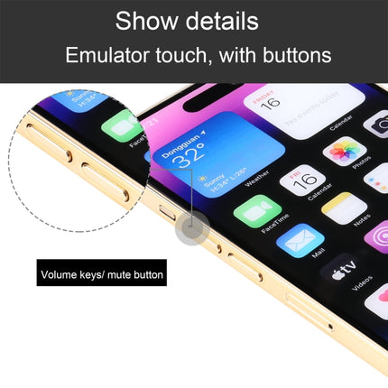 For iPhone 14 Pro Color Screen Non-Working Fake Dummy Display Model (Gold)-garmade.com