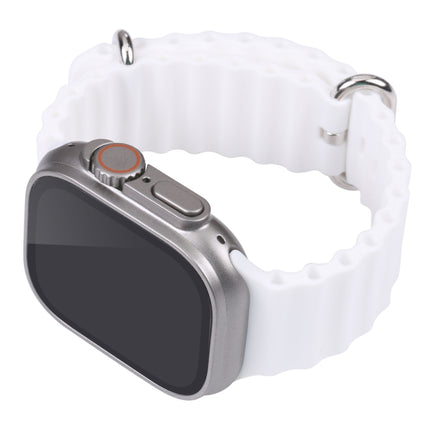 For Apple Watch Ultra 49mm Black Screen Non-Working Fake Dummy Display Model (White)-garmade.com