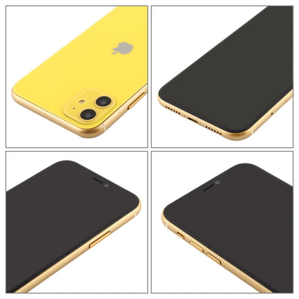 For iPhone 11 Black Screen Non-Working Fake Dummy Display Model (Yellow)-garmade.com