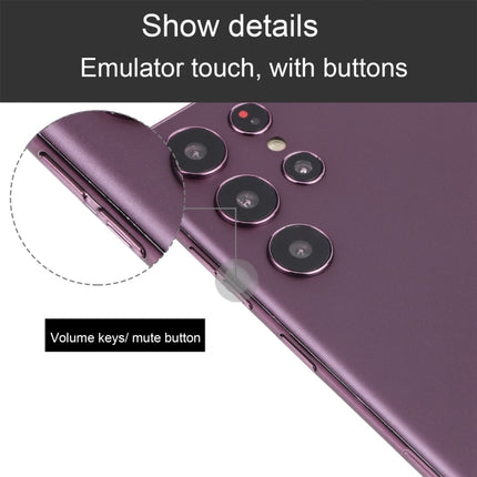 For Samsung Galaxy S22 Ultra 5G Black Screen Non-Working Fake Dummy Display Model (Purple)-garmade.com