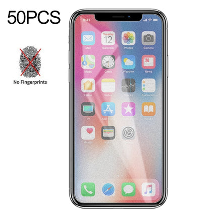 50 PCS Matte Frosted Tempered Glass Film for iPhone X / XS / iPhone 11 Pro, No Retail Package-garmade.com