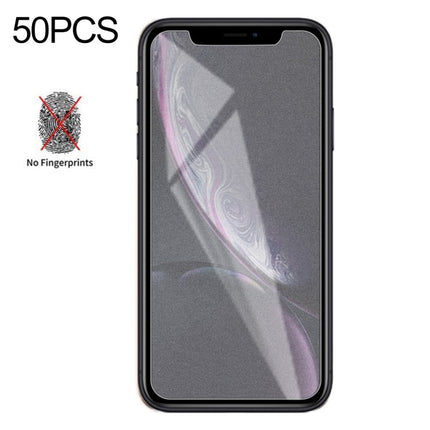 50 PCS Matte Frosted Tempered Glass Film for iPhone XR / iPhone 11, No Retail Package-garmade.com