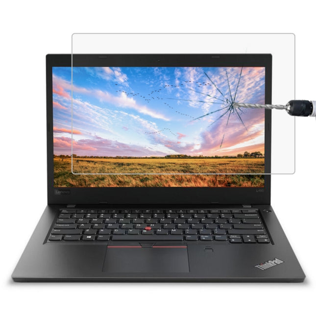 0.4mm 9H Surface Hardness Full Screen Tempered Glass Film for Lenovo ThinkPad L480 14 inch-garmade.com