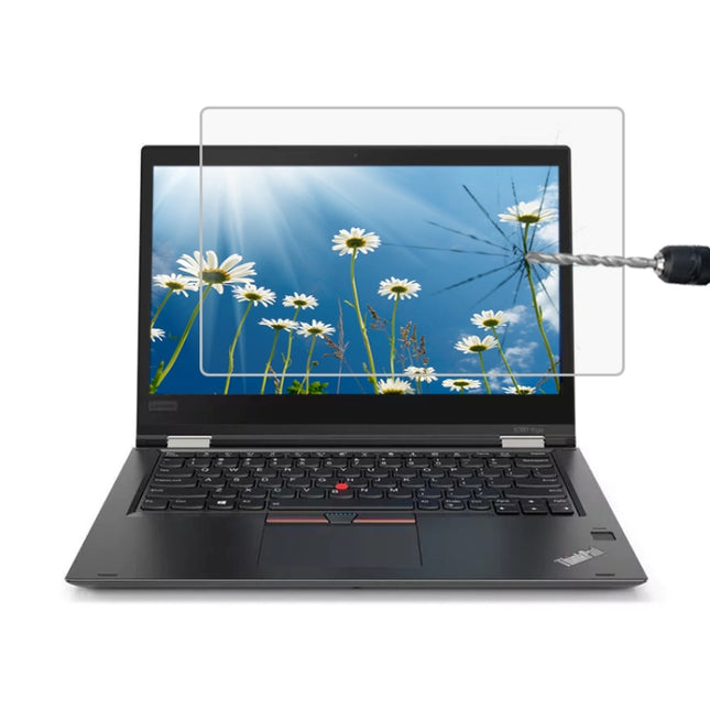 0.4mm 9H Surface Hardness Full Screen Tempered Glass Film for Lenovo ThinkPad X380 Yoga 13.3 inch-garmade.com