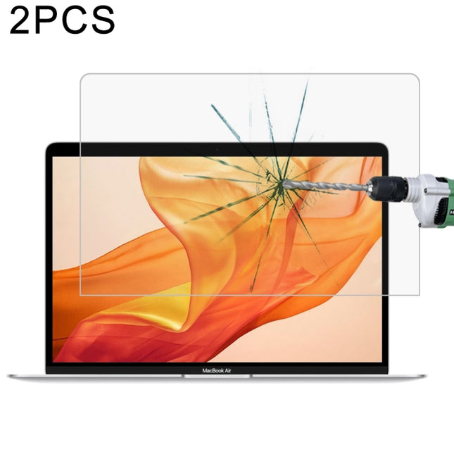 2 PCS 0.26mm 9H Surface Hardness Explosion-proof Tempered Glass Film for MacBook Air 13.3 (2018)-garmade.com