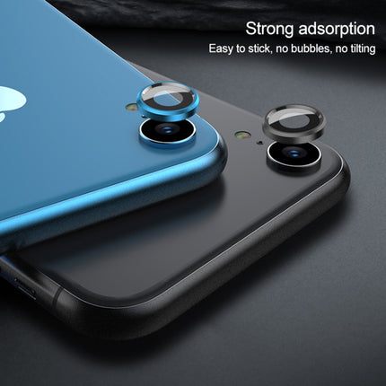Titanium Alloy Metal Camera Lens Protector Tempered Glass Film for iPhone XR(Black)-garmade.com