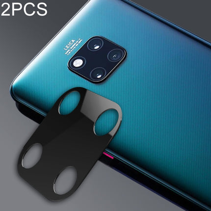 2 PCS 10D Full Coverage Mobile Phone Metal Rear Camera Lens Protection Ring Cover for Huawei Mate 20 Pro(Black)-garmade.com