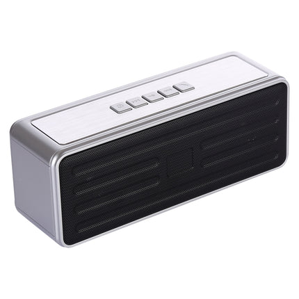 LN-24 DC 5V 1A Portable Wireless Speaker with Hands-free Calling, Support USB & TF Card & 3.5mm Aux (Silver)-garmade.com