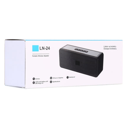 LN-24 DC 5V 1A Portable Wireless Speaker with Hands-free Calling, Support USB & TF Card & 3.5mm Aux (Silver)-garmade.com