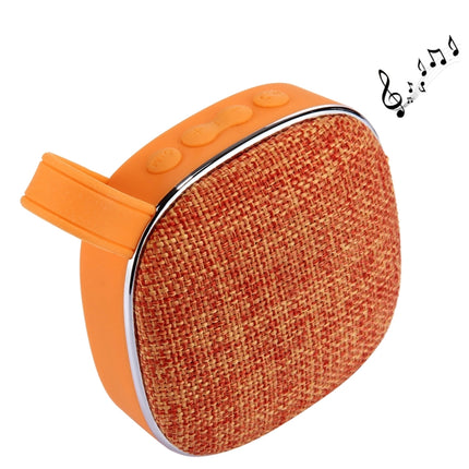 X25 Portable Fabric Design Bluetooth Stereo Speaker with Built-in MIC, Support Hands-free Calls & TF Card & AUX IN, Bluetooth Distance: 10m(Orange)-garmade.com