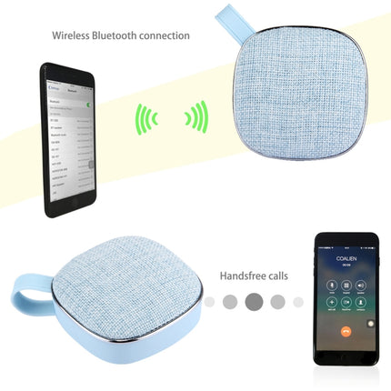 X25 Portable Fabric Design Bluetooth Stereo Speaker with Built-in MIC, Support Hands-free Calls & TF Card & AUX IN, Bluetooth Distance: 10m(Blue)-garmade.com