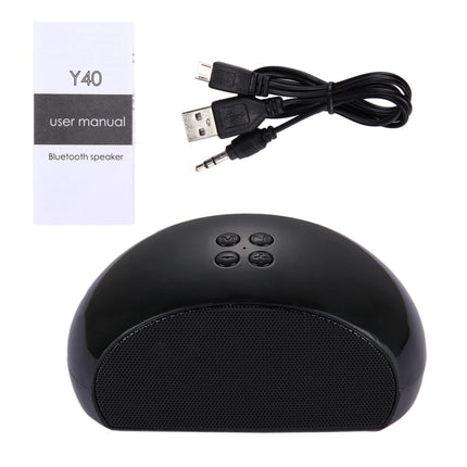 Y40 Portable Bluetooth Stereo Speaker, with Built-in MIC, Support Hands-free Calls & TF Card & AUX IN & FM, Bluetooth Distance: 10m(Black)-garmade.com