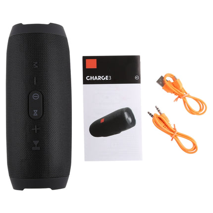Charge3 Life Waterproof Bluetooth Stereo Speaker, Built-in MIC, Support Hands-free Calls & TF Card & AUX IN & Power Bank(Black)-garmade.com