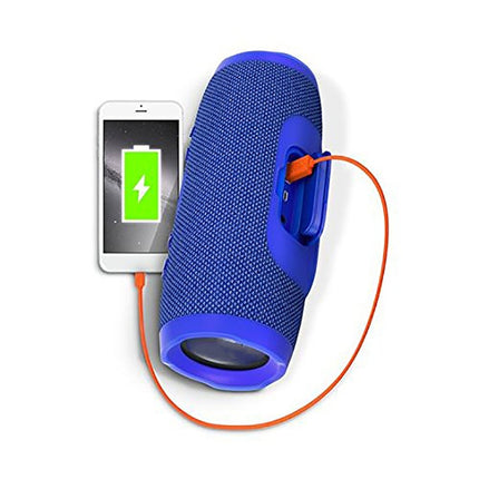 Charge3 Life Waterproof Bluetooth Stereo Speaker, Built-in MIC, Support Hands-free Calls & TF Card & AUX IN & Power Bank(Blue)-garmade.com