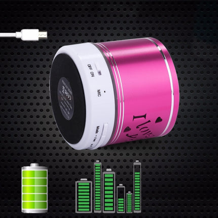 A9L Mini Portable Bluetooth Stereo Speaker with RGB LED Light, Built-in MIC, Support Hands-free Calls & TF Card & AUX(Magenta)-garmade.com