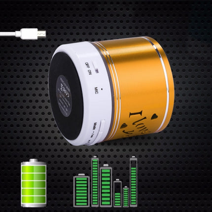 A9L Mini Portable Bluetooth Stereo Speaker with RGB LED Light, Built-in MIC, Support Hands-free Calls & TF Card & AUX(Yellow)-garmade.com