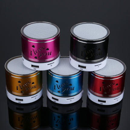 A9L Mini Portable Bluetooth Stereo Speaker with RGB LED Light, Built-in MIC, Support Hands-free Calls & TF Card & AUX(Black)-garmade.com