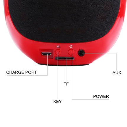 AEROBULL Bulldog Fashion Portable Bluetooth Wireless Stereo Speaker, Support Aux Input & TF Card, For Mobile Phones / Tablets / Laptops, Support TF Card & AUX Input, Bluetooth Distance: 10m(Red)-garmade.com