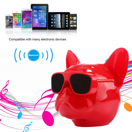 AEROBULL Bulldog Fashion Portable Bluetooth Wireless Stereo Speaker, Support Aux Input & TF Card, For Mobile Phones / Tablets / Laptops, Support TF Card & AUX Input, Bluetooth Distance: 10m(Red)-garmade.com
