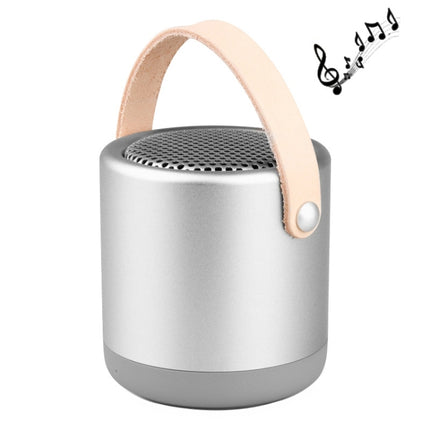A056 Portable Outdoor Metal Bluetooth V4.1 Speaker with Mic, Support Hands-free & AUX Line In (Silver)-garmade.com